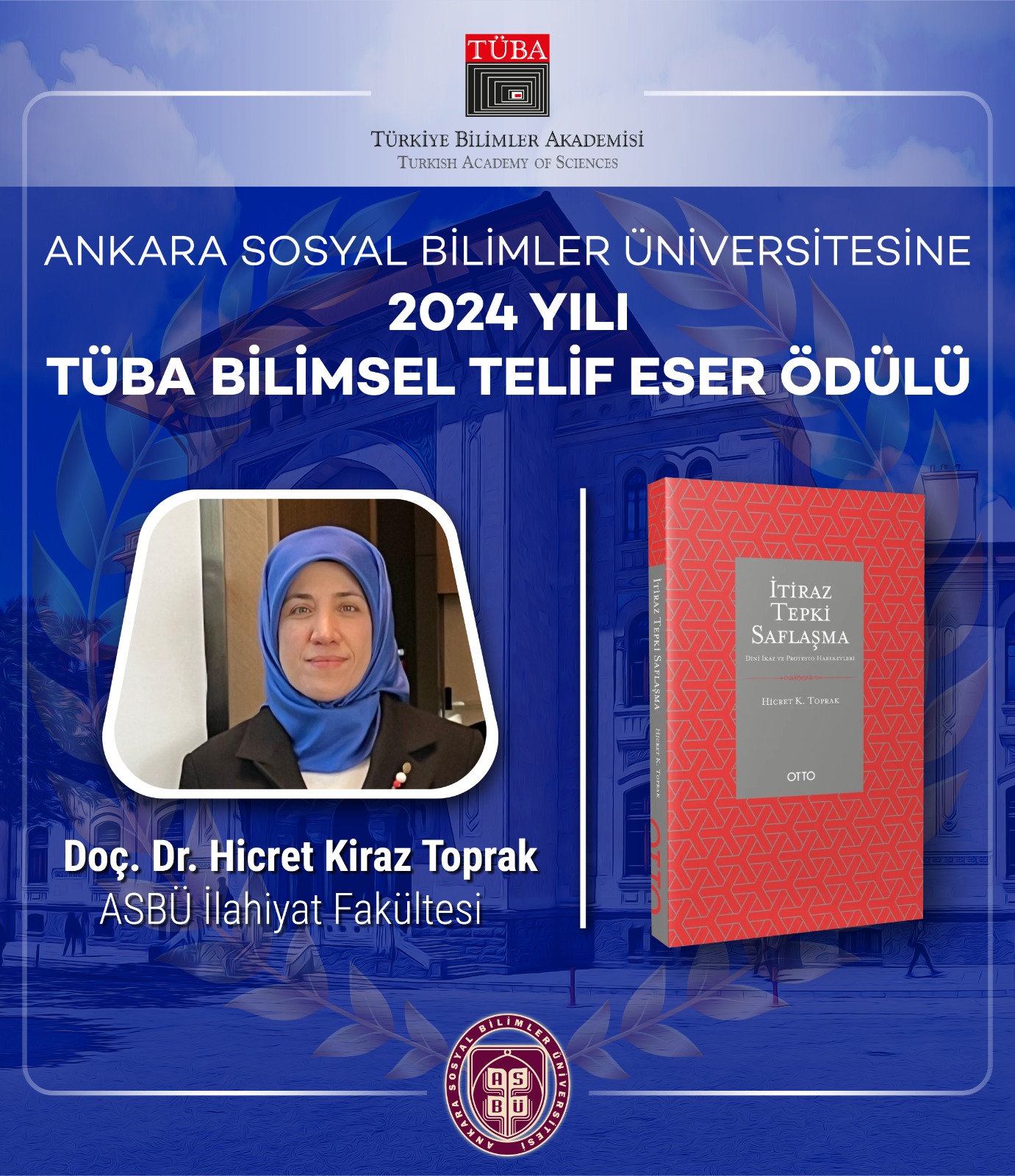 "Doç. Dr. Hicret Kiraz Toprak’a TÜBA Bilimsel Telif Eser Ödülü Cumhurbaşkanımız Recep Tayyip Erdoğan tarafından Takdim Edildi"