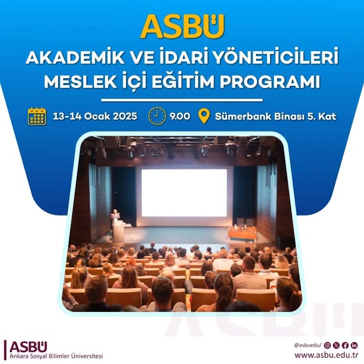 ASBÜ'de Hizmet İçi Eğitim Programı Başlıyor