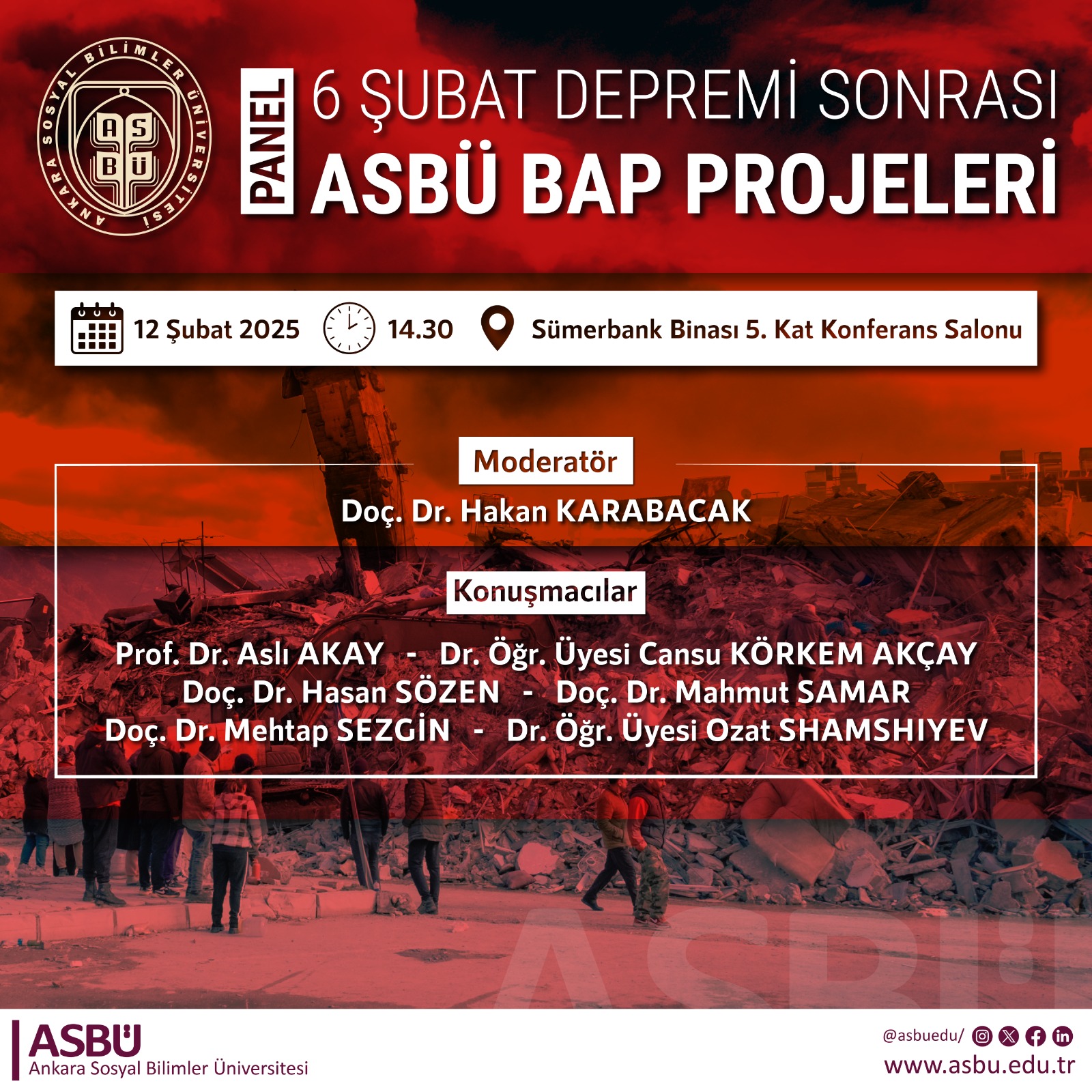6 Şubat Depremi Sonrasında ASBÜ BAP Projeleri