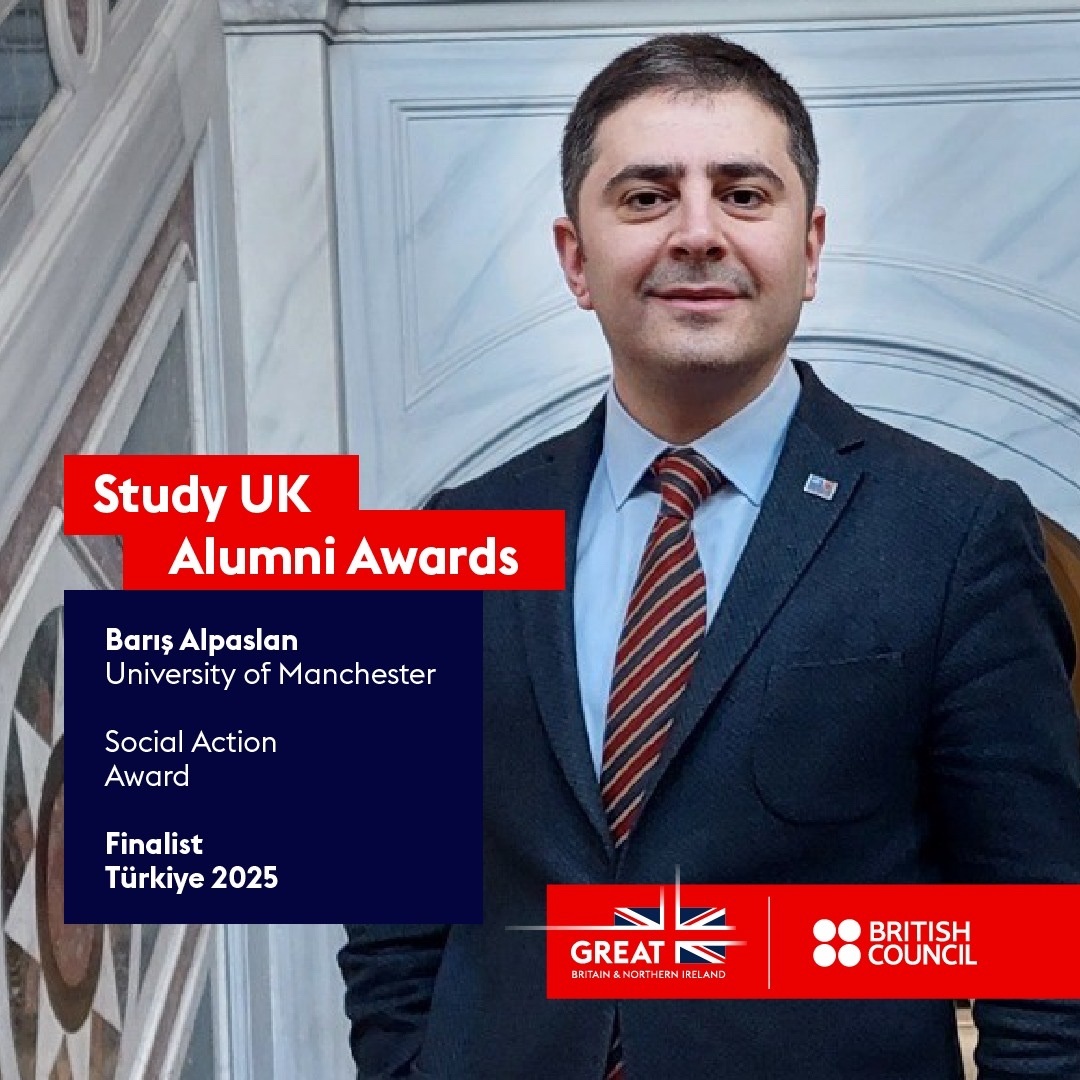 Prof. Dr. Barış Alpaslan British Council tarafından verilen Birleşik Krallık Mezun Ödülleri'nde 'Sosyal Eylem' kategorisinde finalist olmaya hak kazandı.