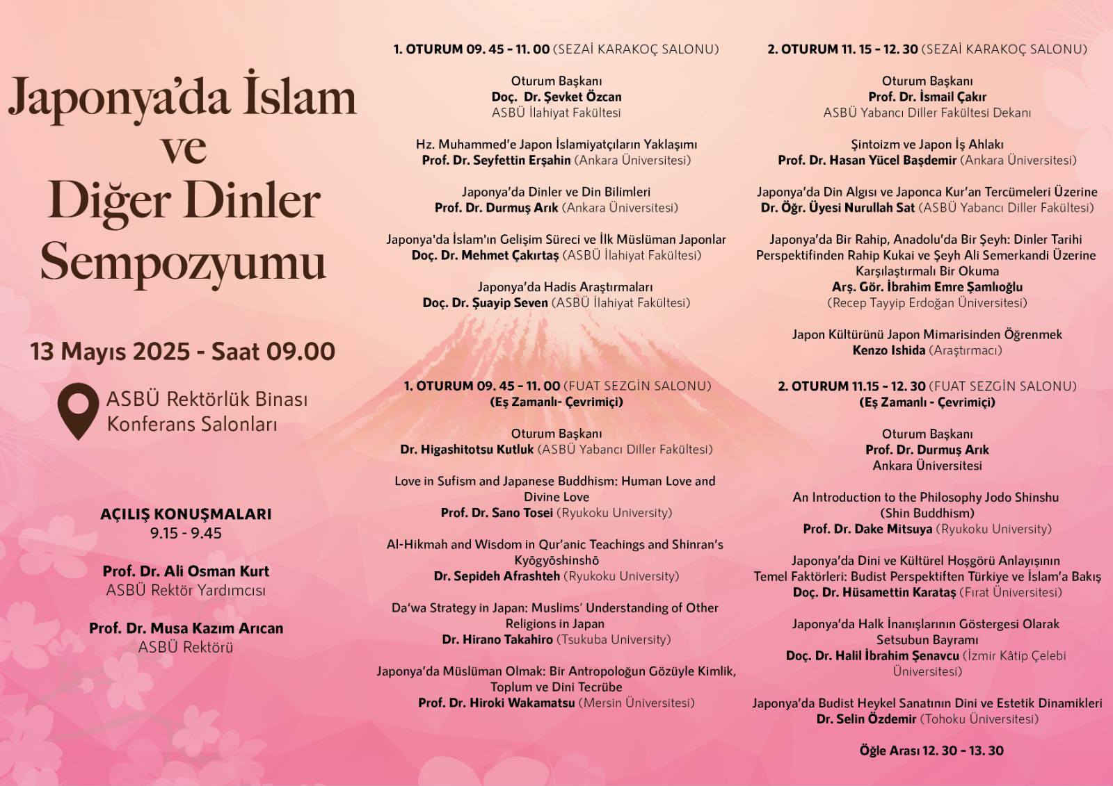 Japonya'da İslam ve Diğer Dinler Sempozyumu