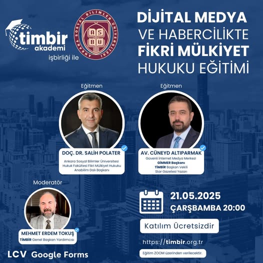 Dijital Medya ve Habercilikte Fikri Mülkiyet Hukuku Eğitimi