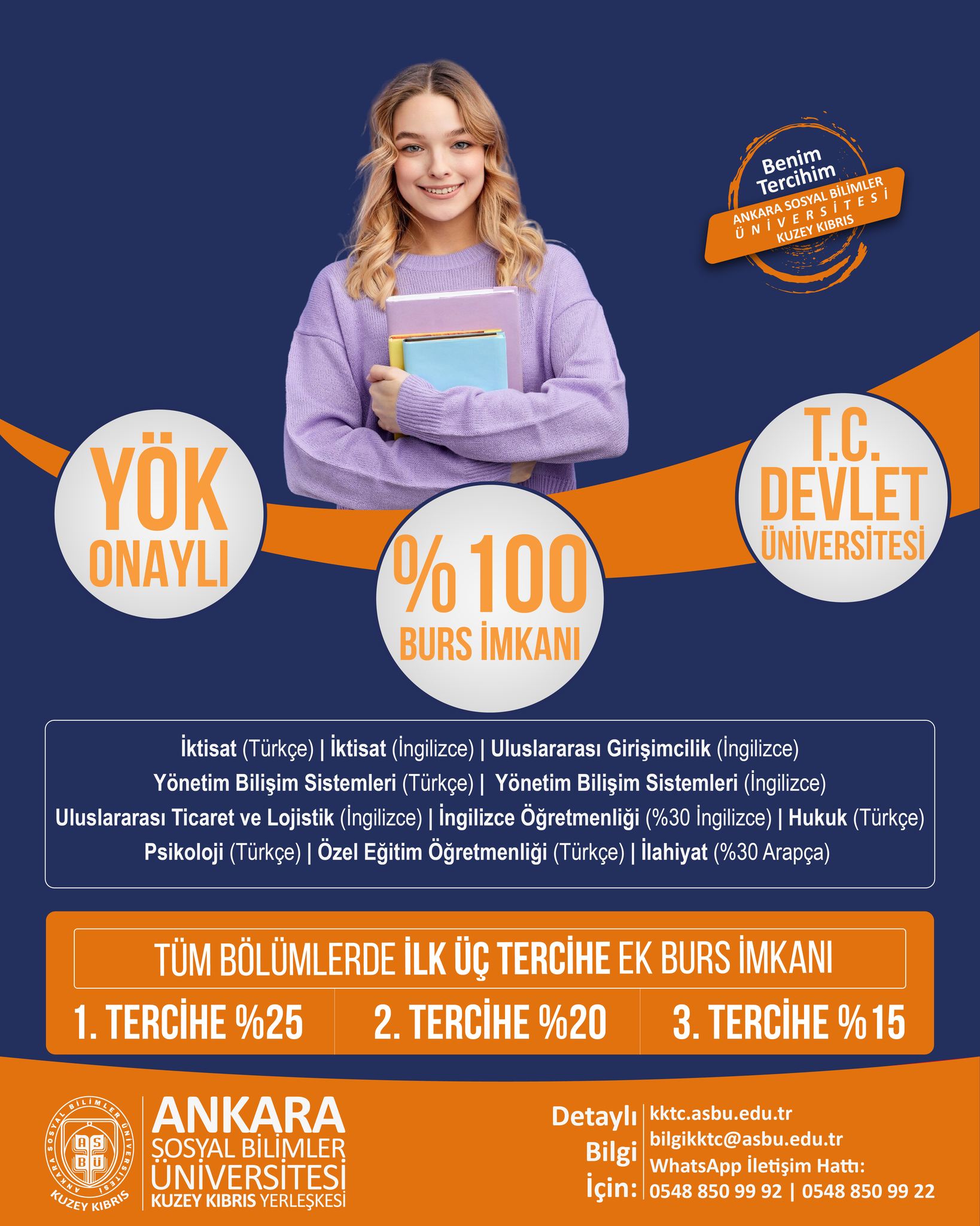 Ankara Sosyal Bilimler Üniversitesi [ASBÜ Kuzey Kıbrıs Kampüsü] Burs İmkânları