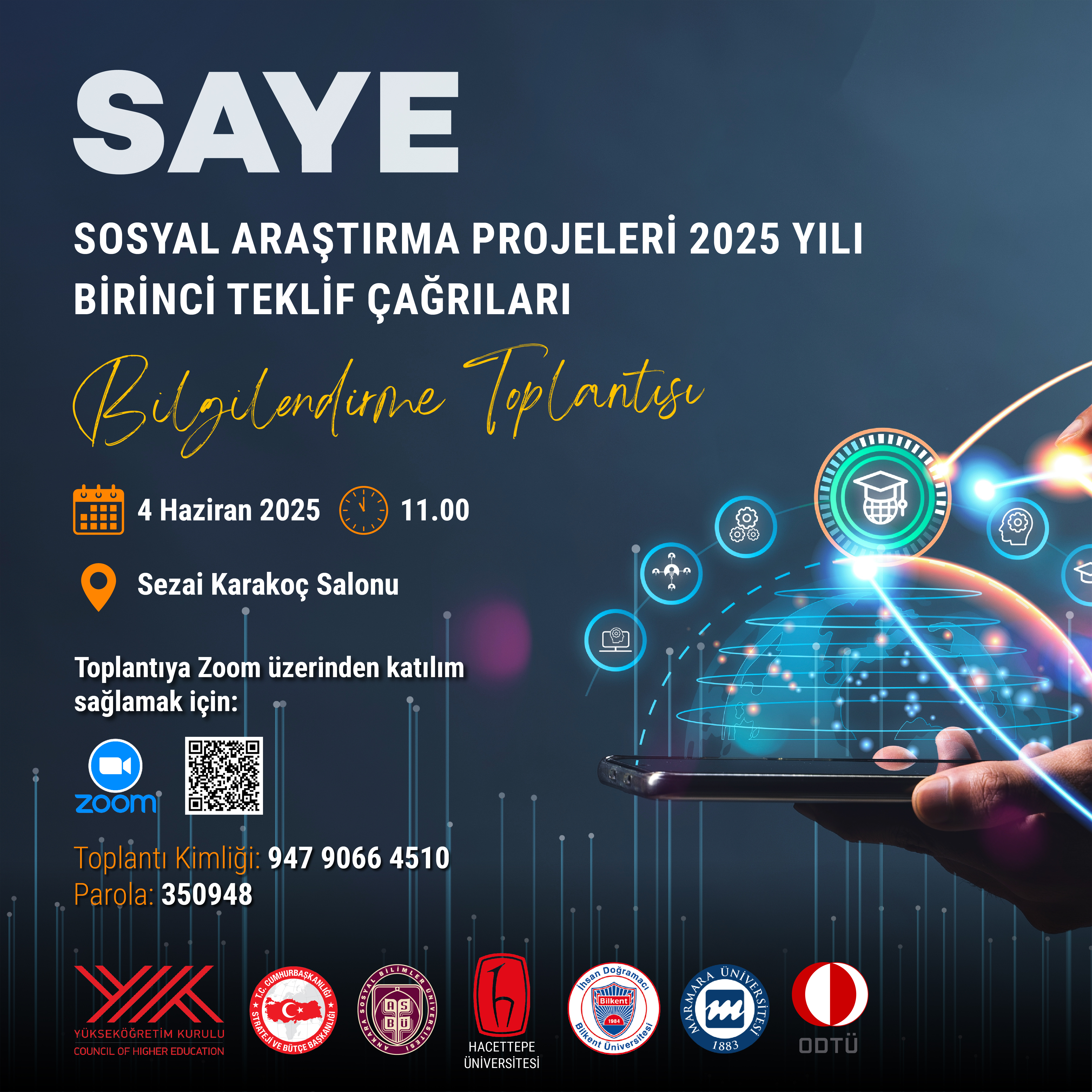 SAYE – Sosyal Araştırma Projeleri 2025 Yılı Birinci Teklif Çağrısı Başladı