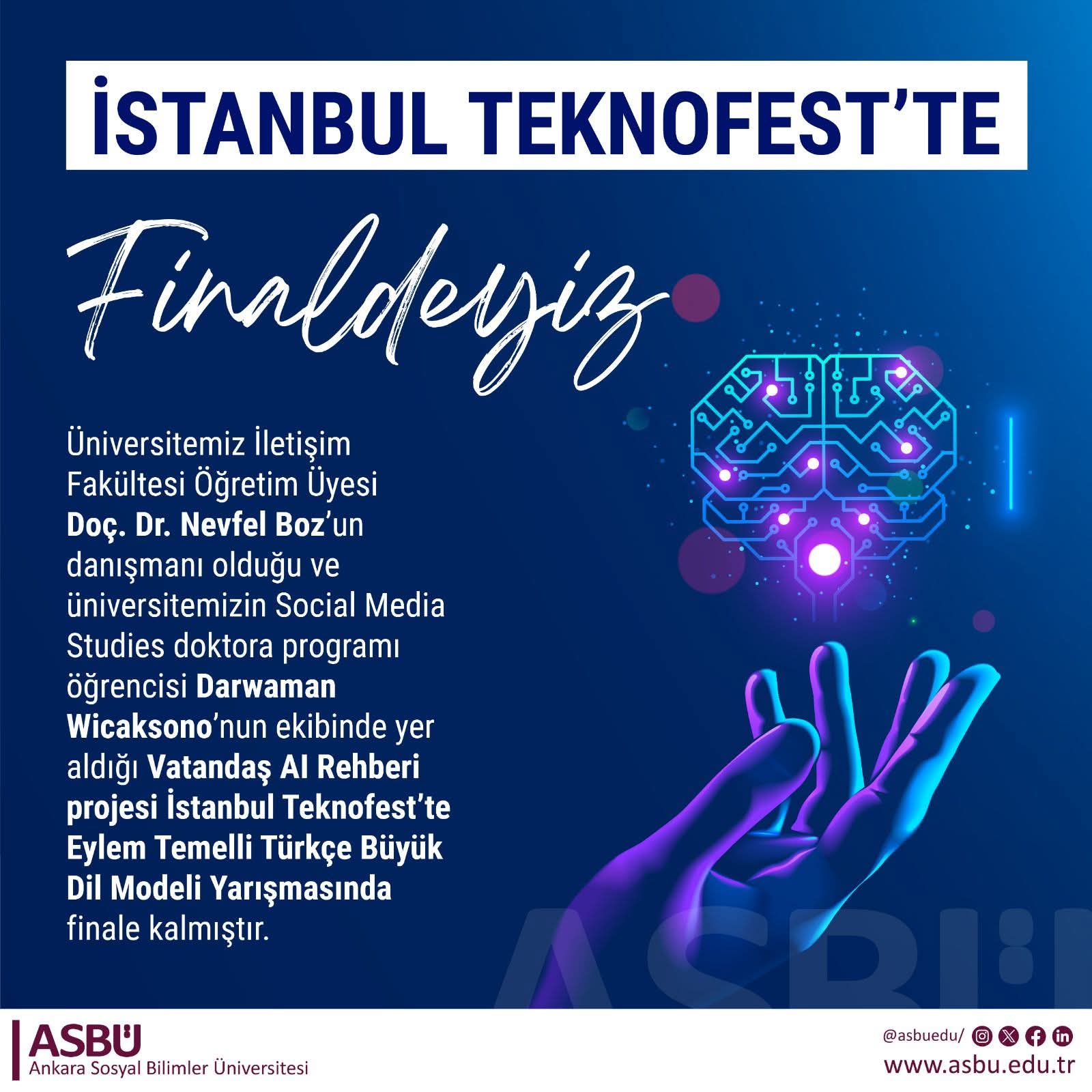 ASBÜ’den Teknofest’te Büyük Başarı: Vatandaş AI Rehberi Projesi Finale Kaldı 