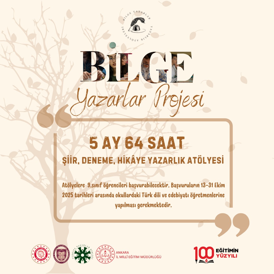 Bilge Yazarlar Projesi’nin Beşinci Yıl Başvuruları Başlıyor