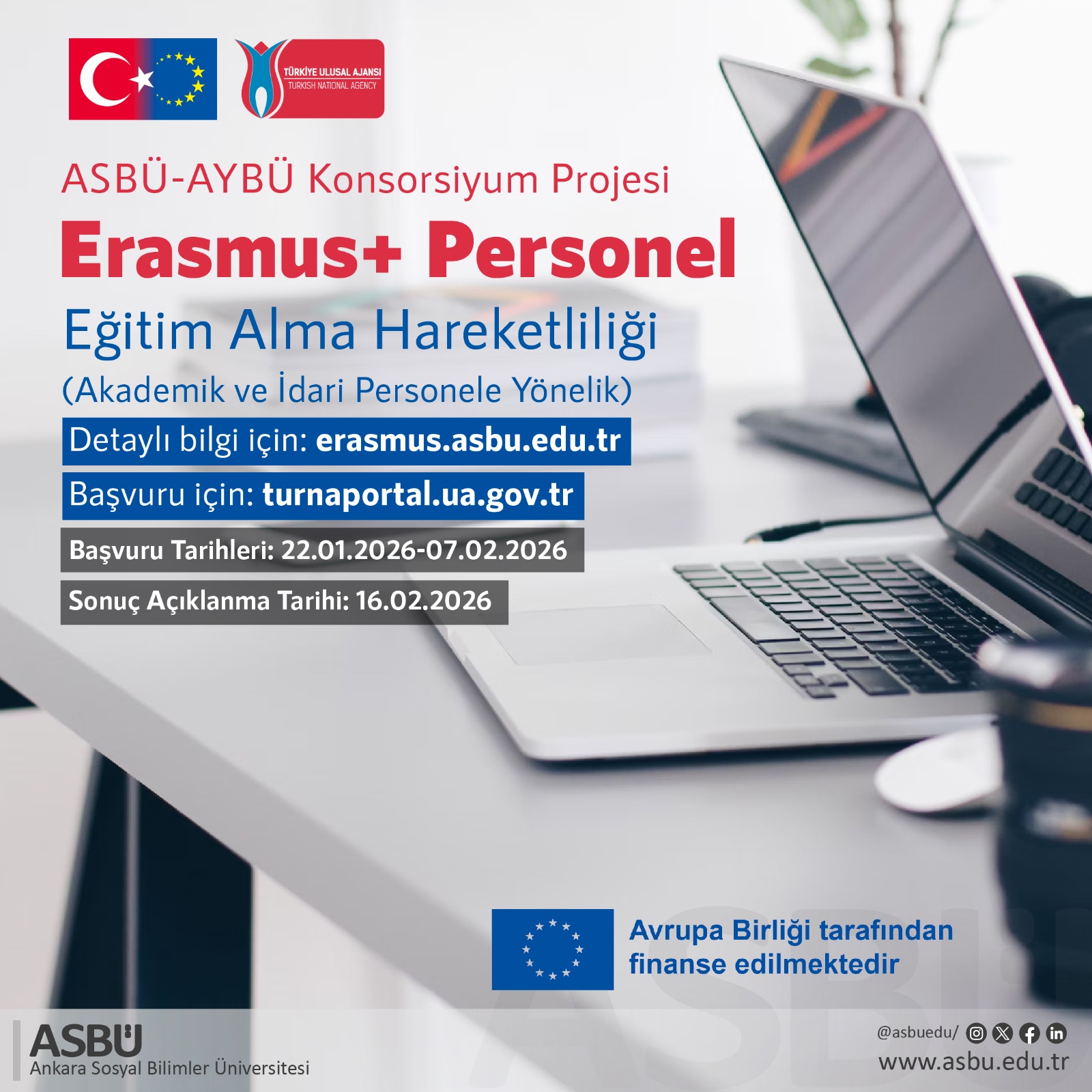 2025-2026 Akademik Yılı Bahar Dönemi 2024-1-TR01-KA131-HED-000222357 proje numaralı 