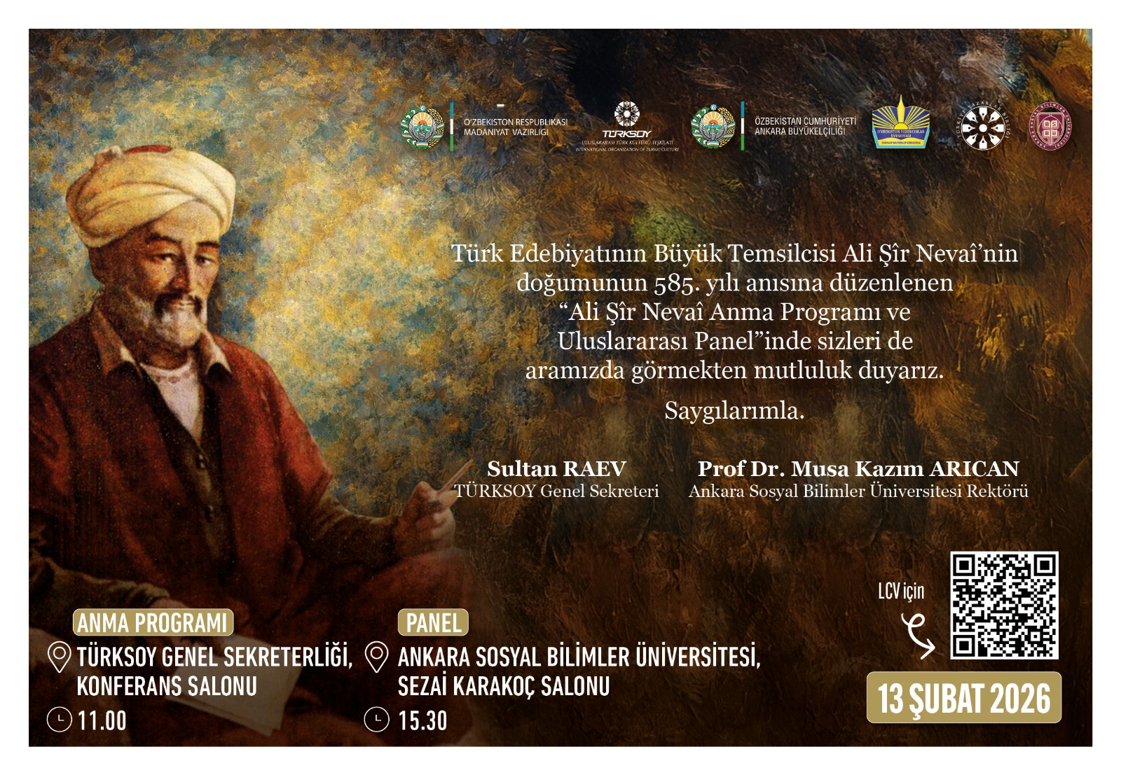 Ali Şîr Nevâî Anma Programı ve Uluslararası 