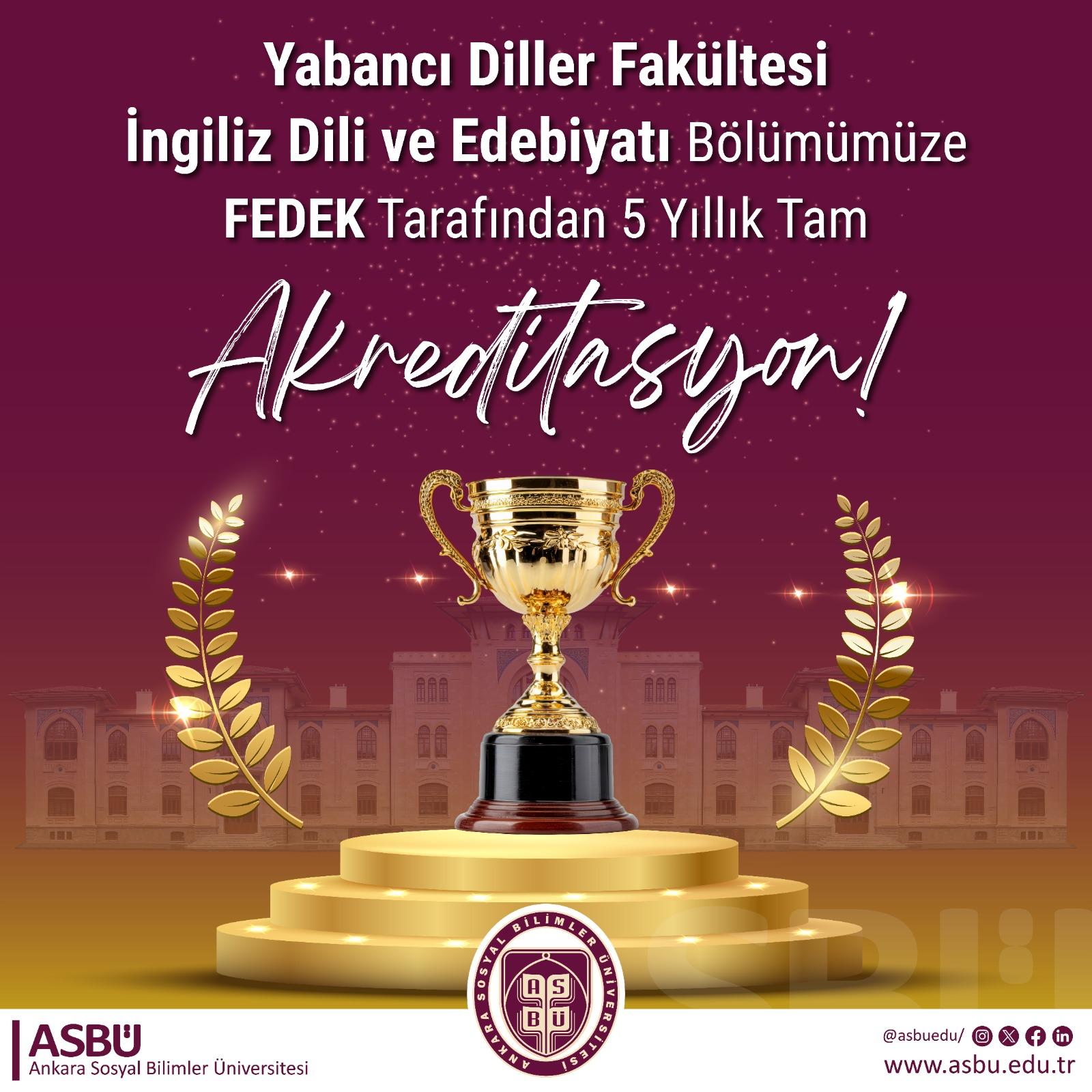 ASBU Yabancı Diller Fakültesi İngiliz Dili ve Edebiyatı Bölümünün 