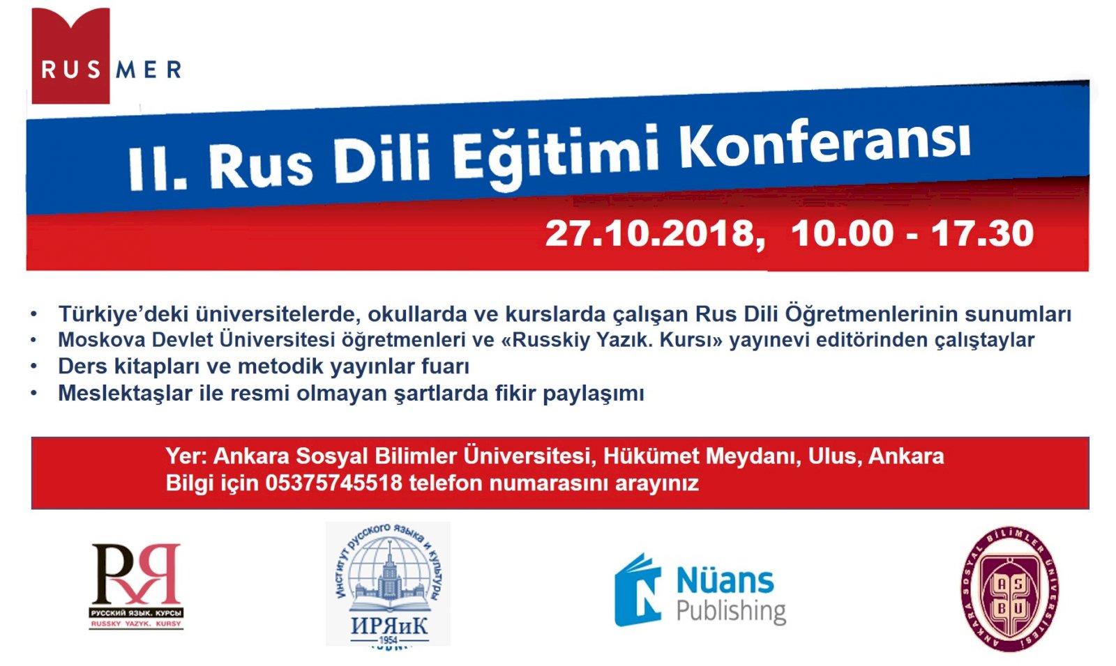 II.Rus dili eğitimi konf.