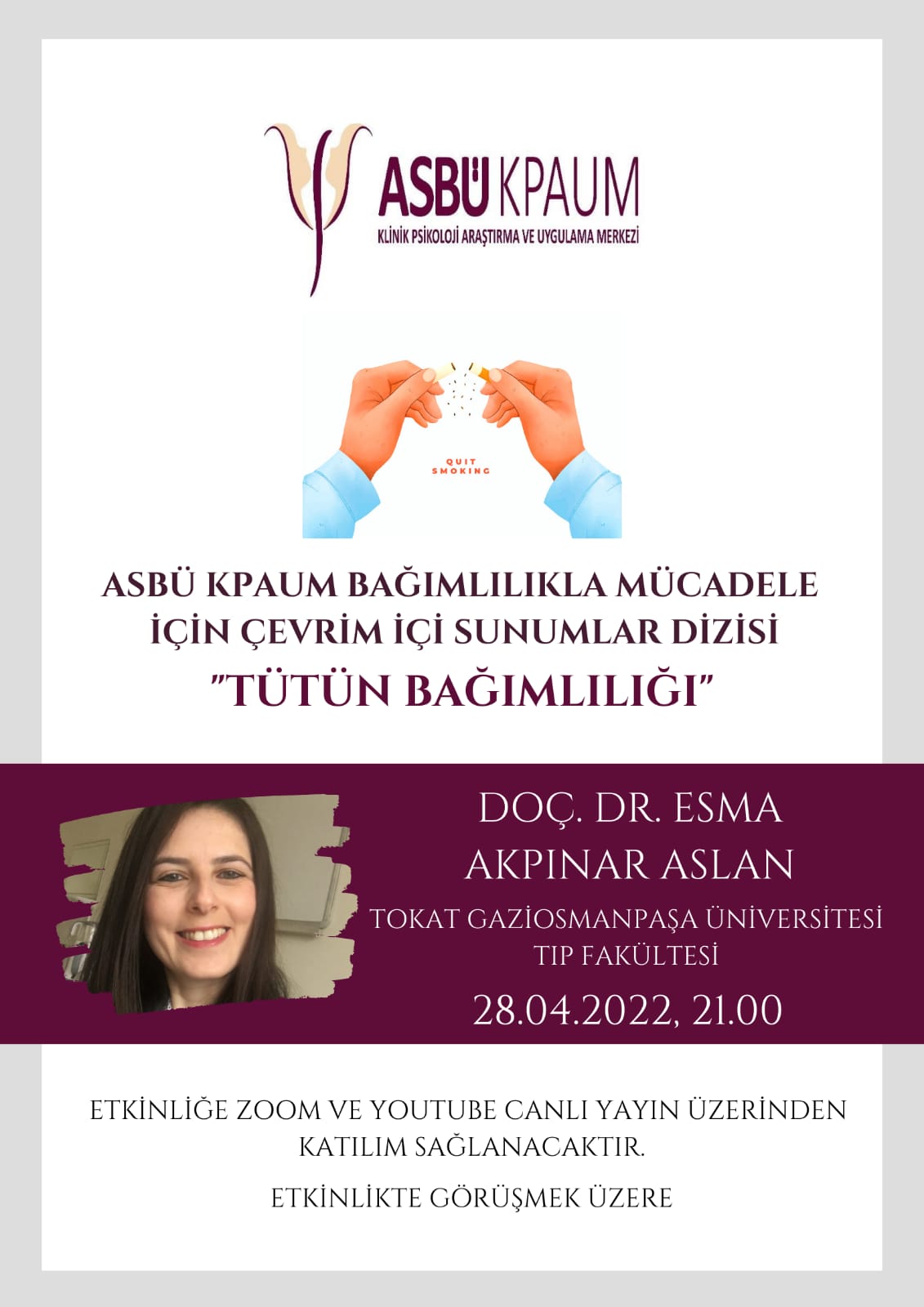 Klinik Psikoloji Araştırma ve Uygulama Merkezi’nin Webinar Serisi 2. Programıyla Devam Ediyor